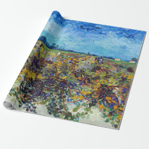 Papier Cadeau Vincent van Gogh - Vignoble vert