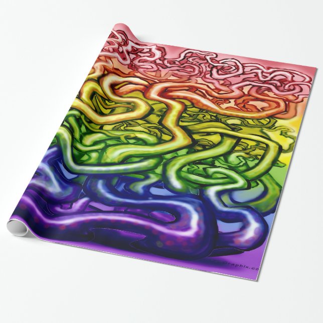 Papier Cadeau Vins LGBQT Arc-en-ciel (Déroulé)