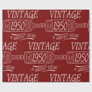 Papier Cadeau Vintage 1950 Une excellente année