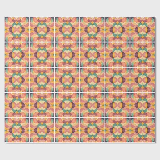Papier Cadeau Vintage Abstract Pattern (Plat)
