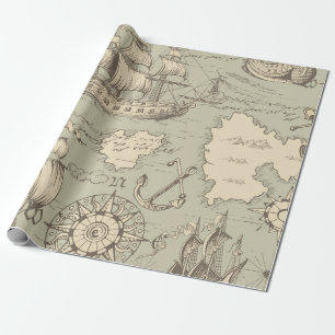 Papier Cadeau Vintage abstrait sans faille motif sur le thème de