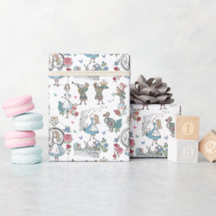 Papier Cadeau Vintage Alice au pays des merveilles