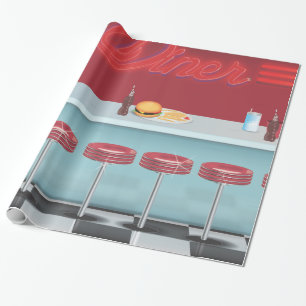 Papier Cadeau Vintage All American Diner