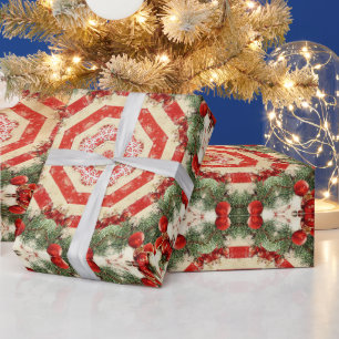 Papier Cadeau Vintage antique Noël Thème Partie 1 Ephémère