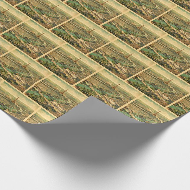 Papier Cadeau Vintage Antique Paris Imprimer (Coin)