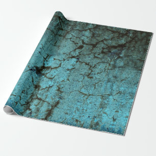 Papier Cadeau Vintage Antique Turquoise Texture verte Grunge