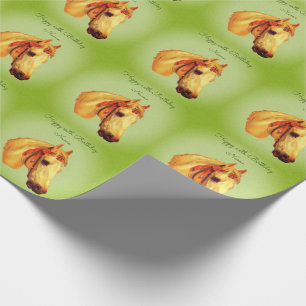 Papier Cadeau Vintage Art Horse Head Anniversaire personnalisé