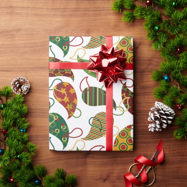 Papier Cadeau Vintage Christmas Paisley (Cadeau de vacances)