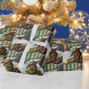 Papier Cadeau Vintage Christmas, Père Noël Naughty Nice Liste