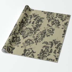 Papier Cadeau Vintage damask continu motif