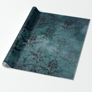 Papier Cadeau Vintage Damask Distressed Grunge