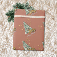 Vintage Dimensional Illusion Pink Tiger Christmas