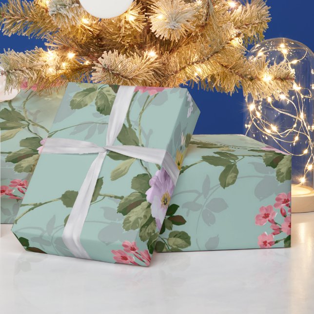 Papier Cadeau Vintage floral (Vacances)