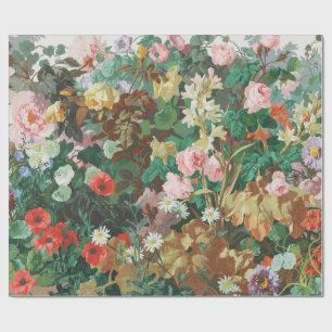 Papier Cadeau Vintage Floral Jardin d'Hiver par Edouard Müller