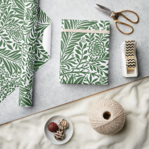 Papier Cadeau Vintage Floral William Morris Willow Bough Green