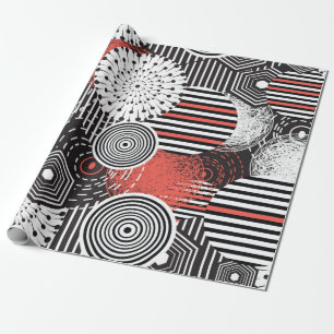 Papier Cadeau Vintage graphique et illustration avec ele abstrai