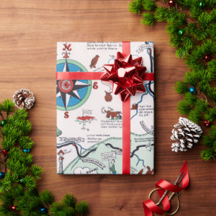 Papier Cadeau Vintage Great Smoky Mountains Carte Voyage