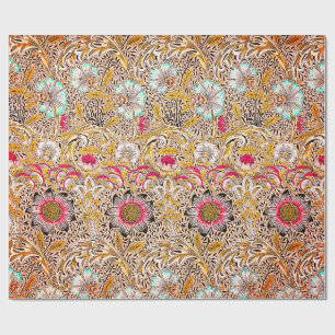 Papier Cadeau Vintage joli jaune de l'ananas de William Morris