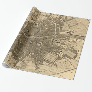 Papier Cadeau Vintage Map of Dublin Ireland