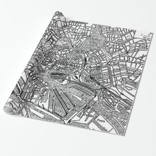 Papier Cadeau Vintage Map of Hamburg Germany