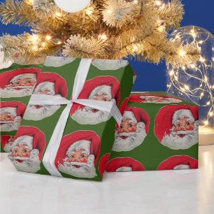 Papier Cadeau Vintage Noël Père Noël