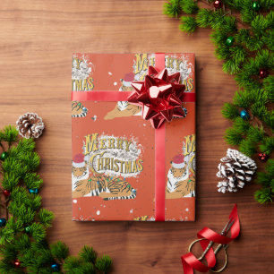 Papier Cadeau Vintage Noël Tiger & Joyeux Noël