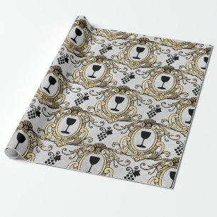 Papier Cadeau Vintage Paris Faux Gold