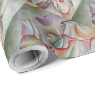 Papier Cadeau Vintage pois doux roses de Géorgie O'Keefe 1926