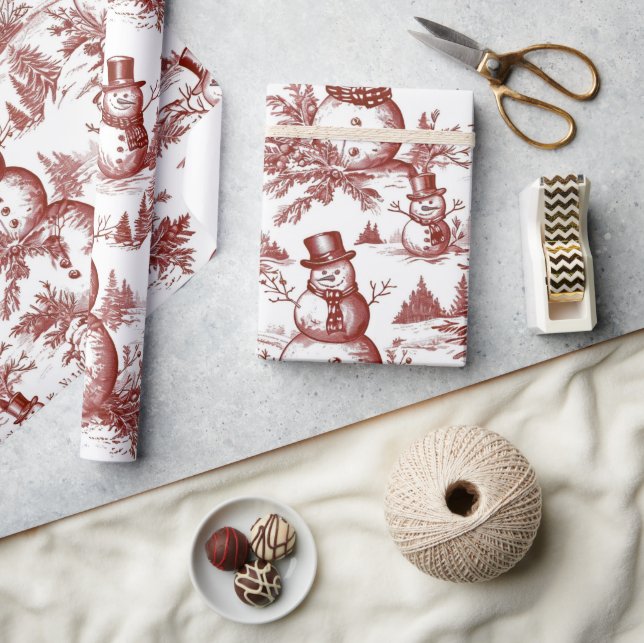 Papier Cadeau Vintage Red Christmas (Artisanat)