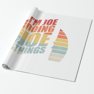 Papier Cadeau Vintage Retro Je suis Joe Faire Joe