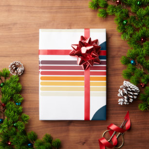 Papier Cadeau Vintage Retro Stripe Sun 1979