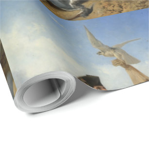 Papier Cadeau Vintage Richard Ansdell Chiens d'oiseaux Chiens d'