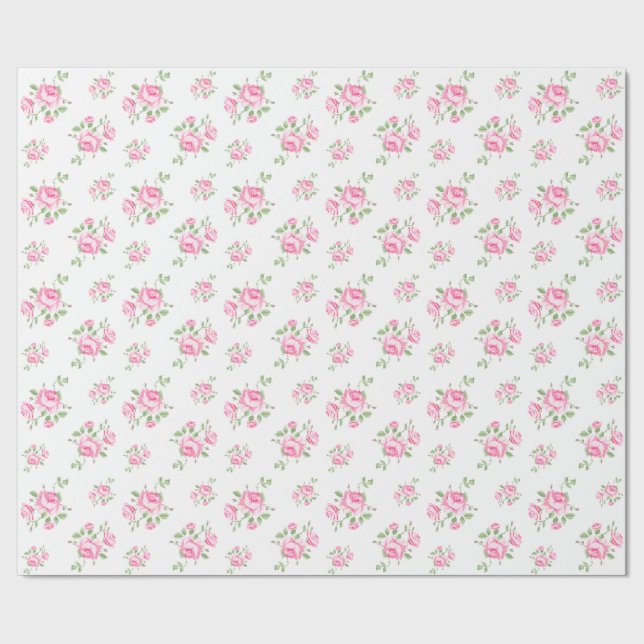 Papier Cadeau Vintage rose (Couture)