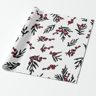 Papier Cadeau Vintage seamless pattern with hand drawn winter be
