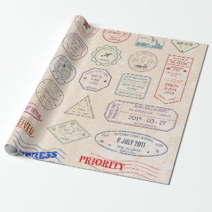 Papier Cadeau Vintage set vintage postage stamps from countries 