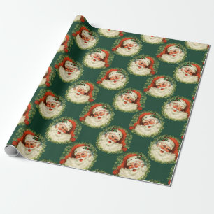 Papier Cadeau Vintage St. Nick Santa Claus Noël Noël Noël Noël N