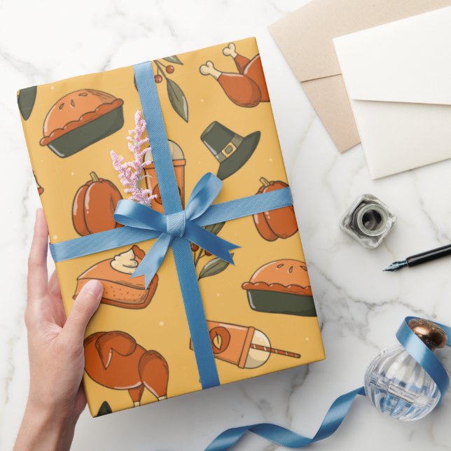 Papier Cadeau Vintage thanksgiving food (Cadeaux)