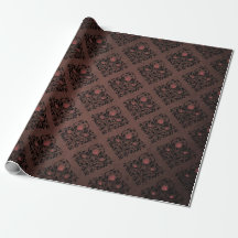 Vintage victorien gothique Rose Damask Shabby
