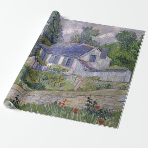 Papier Cadeau Vintage Vincent van Gogh Maisons à Auvers Wrapper