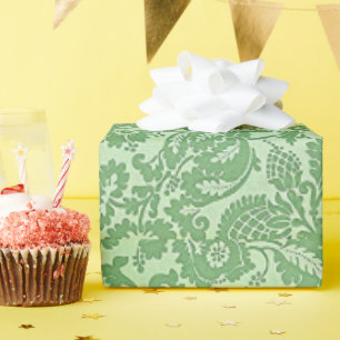 Papier Cadeau Vintage William Morris Floral Motif Vert