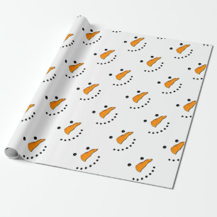 Papier Cadeau Visage de neige