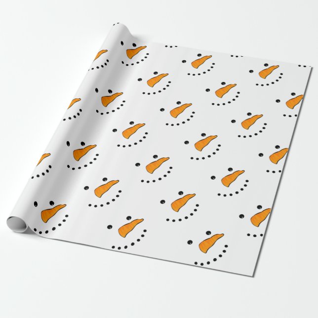 Papier Cadeau Visage de neige (Déroulé)