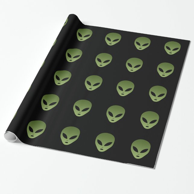 Papier Cadeau Visage étranger extraterrestre (Déroulé)