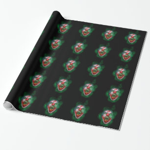 Papier Cadeau Visage mauvais de clown de joker