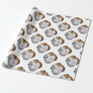 Papier Cadeau visage mignon de cobaye