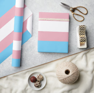 Papier Cadeau Visibilité du drapeau de fierté transgenre de Slip