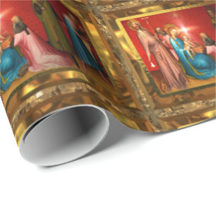 Papier Cadeau Visiter Baby Jesus Élégant