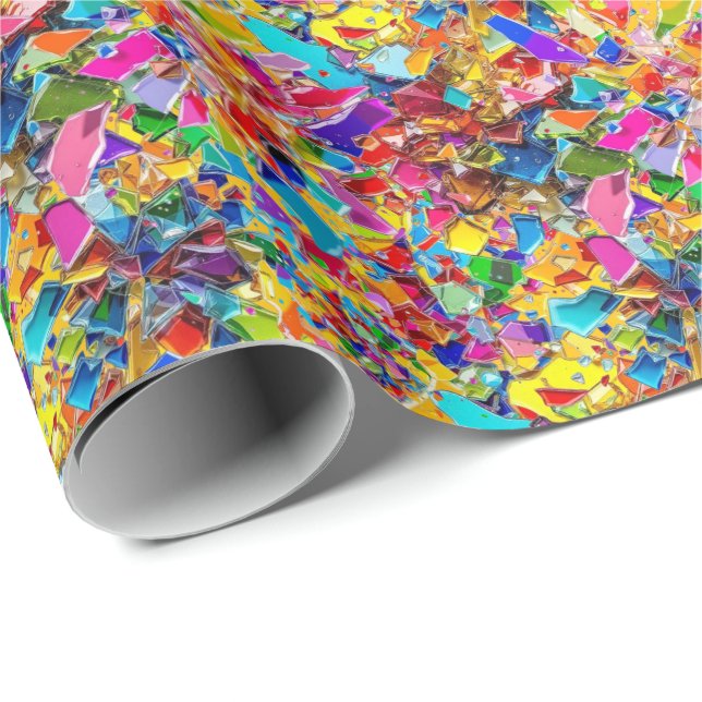 Papier Cadeau vitrail cassé (Coin rond)