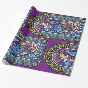 Papier Cadeau Vitrail de la Paix sur Terre