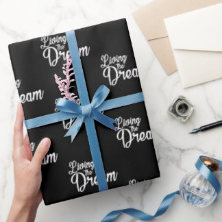 Papier Cadeau Vivre Le Rêve Inspiration Motivationnelle